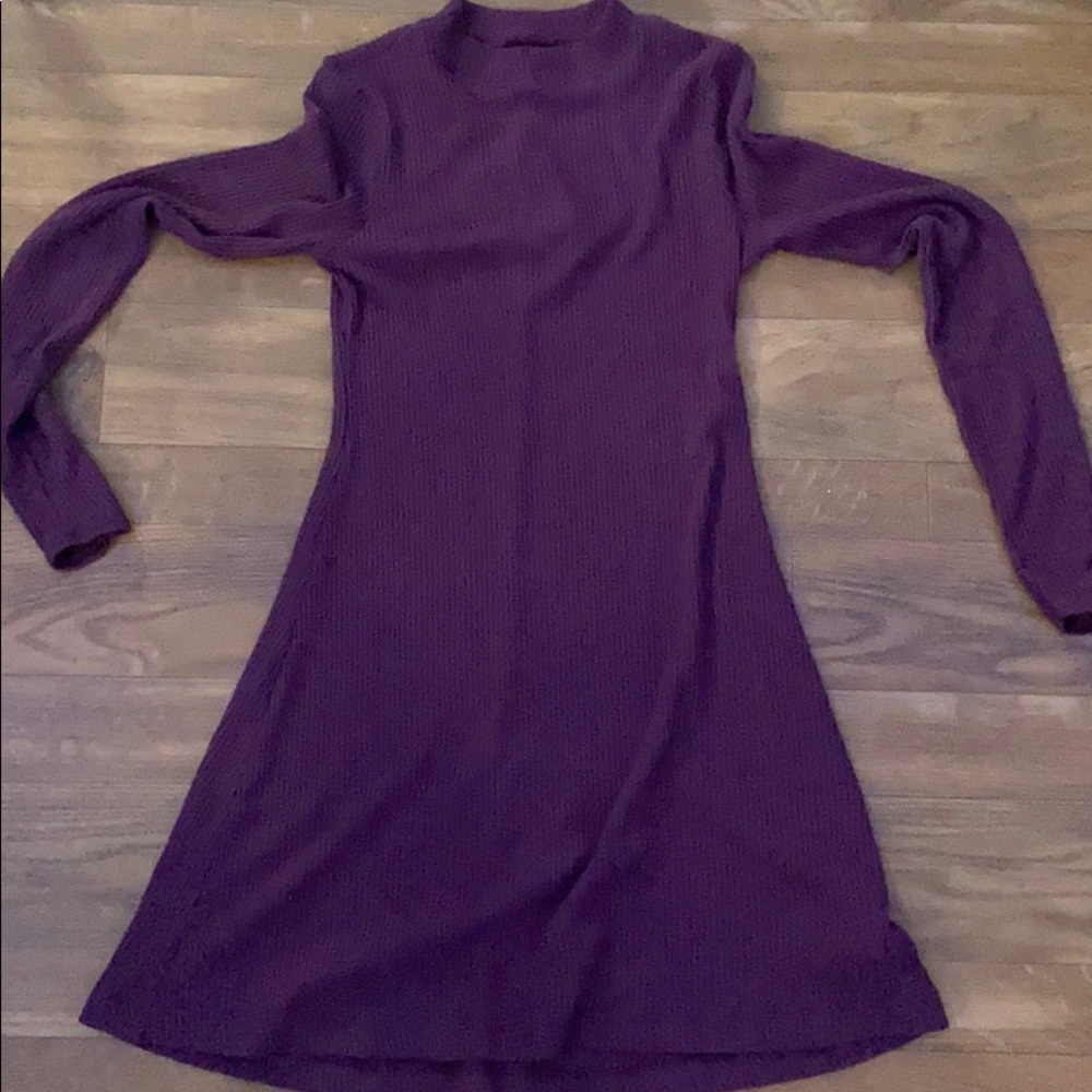 Mock neck skater dress